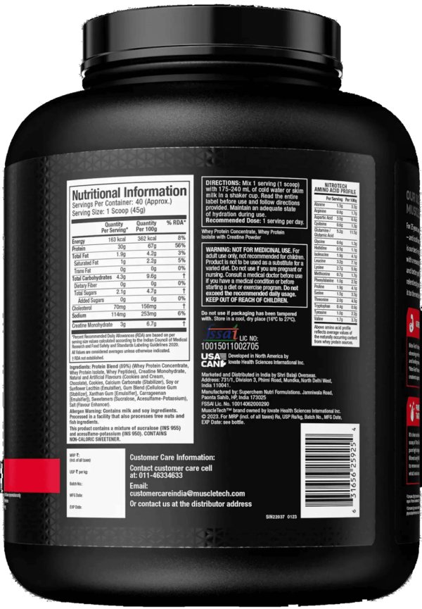 MuscleTech™ Nitro-Tech™ Ripped Whey Protein Powder - Image 6